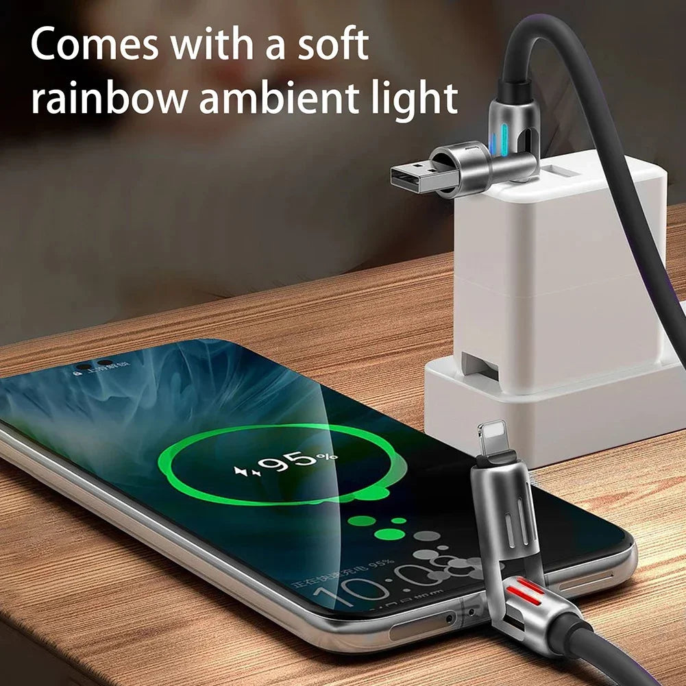 100W Super Fast Charge 4in1 Functional USB Type C Liquid Silicone Aluminum Alloy Data Cable